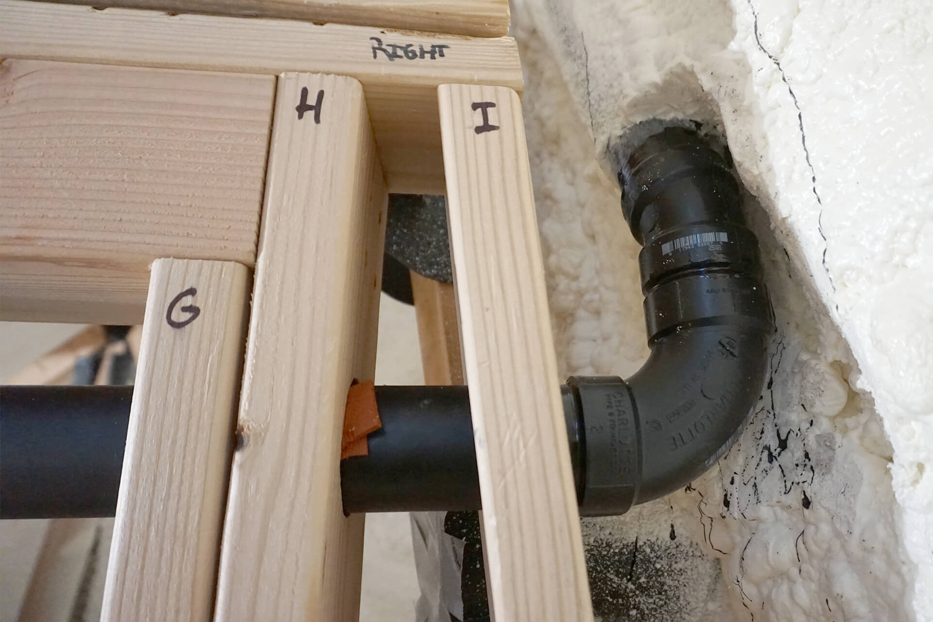 Room framing vent pipe photo number 05.